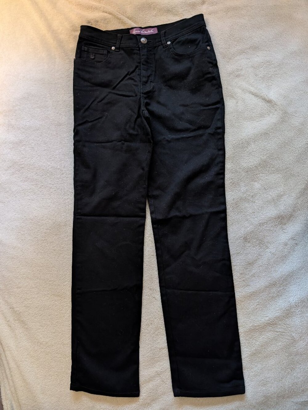 GLORIA VANDERBILT Women's Jeans 4 Black Amanda Skinny Long Denim Pants Dark